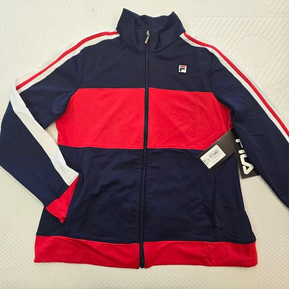 Fila Jackets & Blazers - Fila Women's Heritage Athletic Full Zip Track Jacket in Large